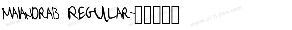 MaiandraB Regular字体转换